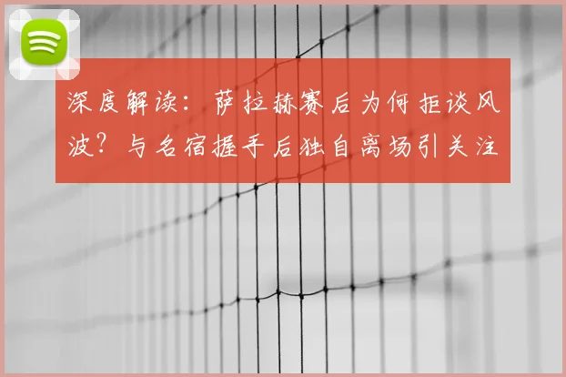 深度解读：萨拉赫赛后为何拒谈风波？与名宿握手后独自离场引关注